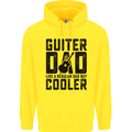 Fathers Day Guitar Dad Like a Normal Dad Childrens Kids Hoodie Yellow