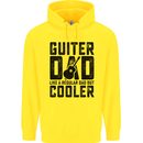 Fathers Day Guitar Dad Like a Normal Dad Childrens Kids Hoodie Yellow