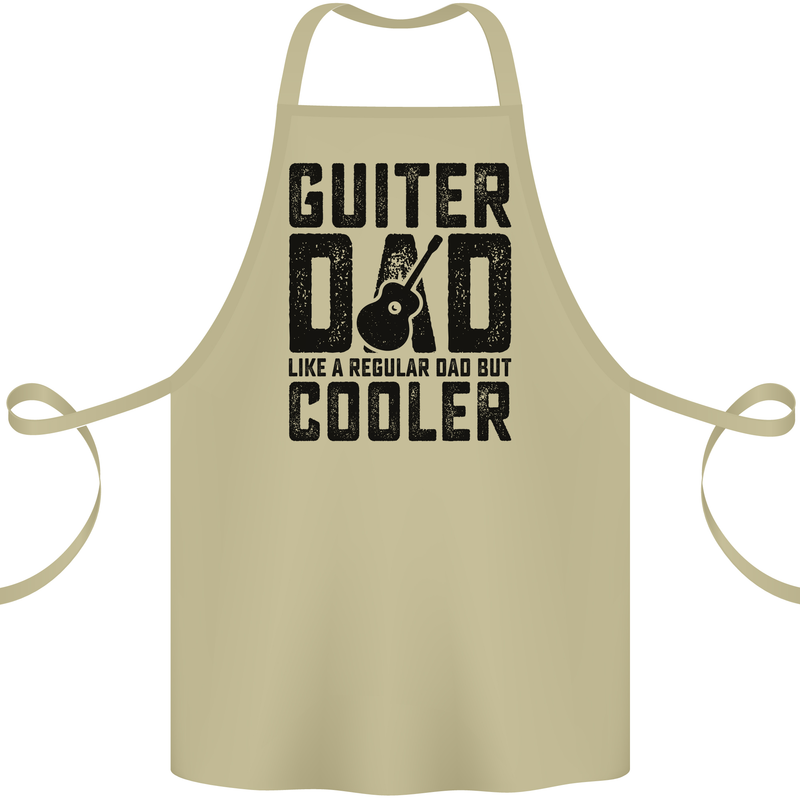 Fathers Day Guitar Dad Like a Normal Dad Cotton Apron 100% Organic Khaki