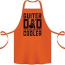 Fathers Day Guitar Dad Like a Normal Dad Cotton Apron 100% Organic Orange