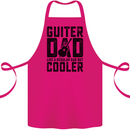 Fathers Day Guitar Dad Like a Normal Dad Cotton Apron 100% Organic Pink