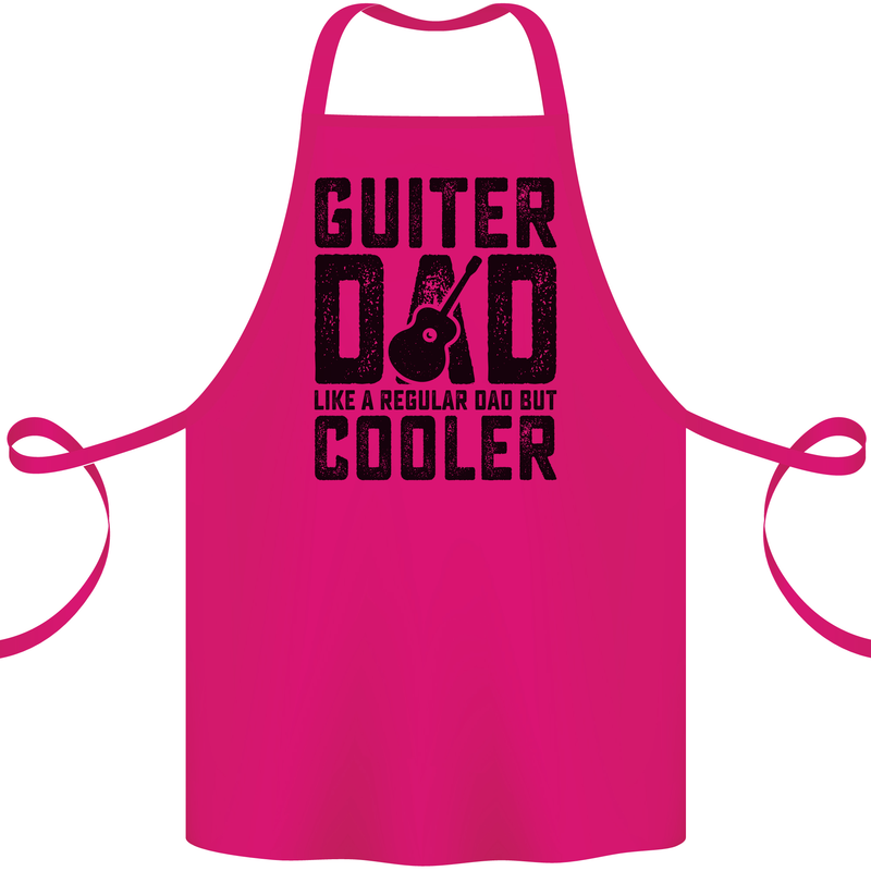 Fathers Day Guitar Dad Like a Normal Dad Cotton Apron 100% Organic Pink