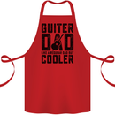Fathers Day Guitar Dad Like a Normal Dad Cotton Apron 100% Organic Red