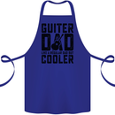 Fathers Day Guitar Dad Like a Normal Dad Cotton Apron 100% Organic Royal Blue