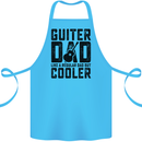 Fathers Day Guitar Dad Like a Normal Dad Cotton Apron 100% Organic Turquoise