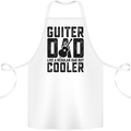 Fathers Day Guitar Dad Like a Normal Dad Cotton Apron 100% Organic White