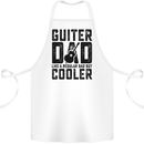 Fathers Day Guitar Dad Like a Normal Dad Cotton Apron 100% Organic White