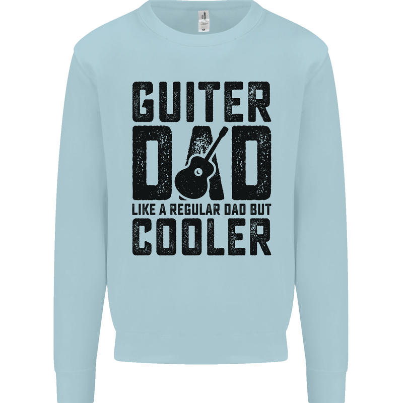 Fathers Day Guitar Dad Like a Normal Dad Kids Sweatshirt Jumper Light Blue