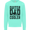 Fathers Day Guitar Dad Like a Normal Dad Kids Sweatshirt Jumper Peppermint