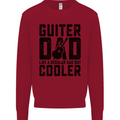 Fathers Day Guitar Dad Like a Normal Dad Kids Sweatshirt Jumper Red