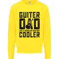 Fathers Day Guitar Dad Like a Normal Dad Kids Sweatshirt Jumper Yellow