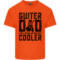 Fathers Day Guitar Dad Like a Normal Dad Kids T-Shirt Childrens Orange