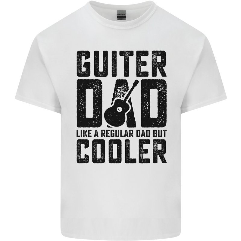 Fathers Day Guitar Dad Like a Normal Dad Kids T-Shirt Childrens White