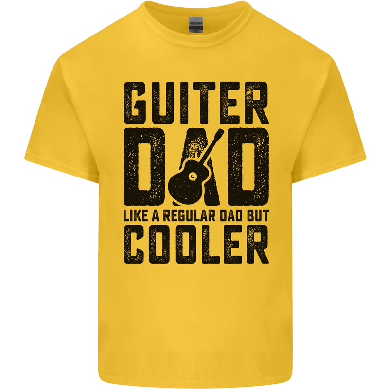 Fathers Day Guitar Dad Like a Normal Dad Kids T-Shirt Childrens Yellow