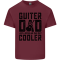 Fathers Day Guitar Dad Like a Normal Dad Mens Cotton T-Shirt Tee Top Maroon