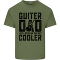 Fathers Day Guitar Dad Like a Normal Dad Mens Cotton T-Shirt Tee Top Military Green