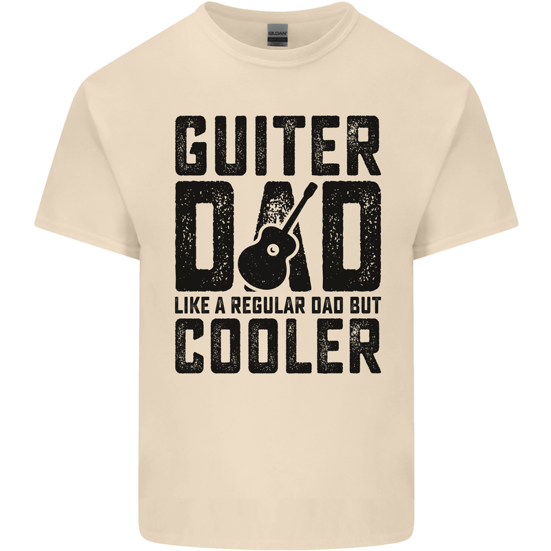 Fathers Day Guitar Dad Like a Normal Dad Mens Cotton T-Shirt Tee Top Natural