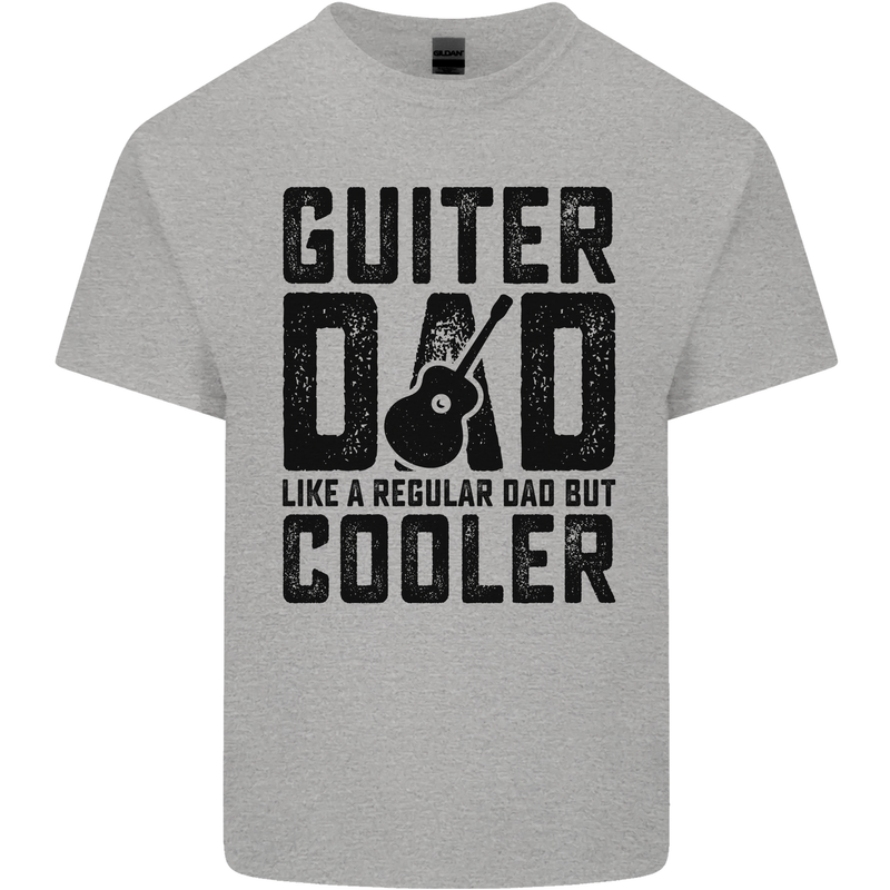 Fathers Day Guitar Dad Like a Normal Dad Mens Cotton T-Shirt Tee Top Sports Grey