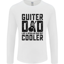 Fathers Day Guitar Dad Like a Normal Dad Mens Long Sleeve T-Shirt White
