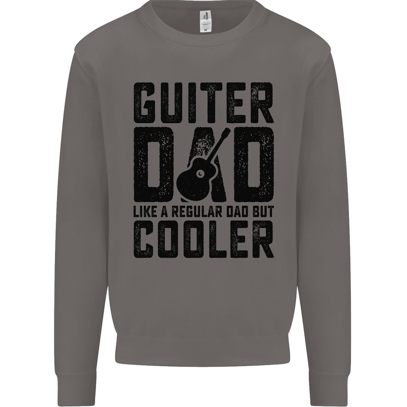 Fathers Day Guitar Dad Like a Normal Dad Mens Sweatshirt Jumper Charcoal