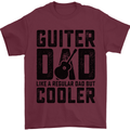 Fathers Day Guitar Dad Like a Normal Dad Mens T-Shirt 100% Cotton Maroon