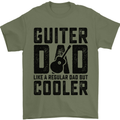 Fathers Day Guitar Dad Like a Normal Dad Mens T-Shirt 100% Cotton Military Green