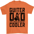 Fathers Day Guitar Dad Like a Normal Dad Mens T-Shirt 100% Cotton Orange