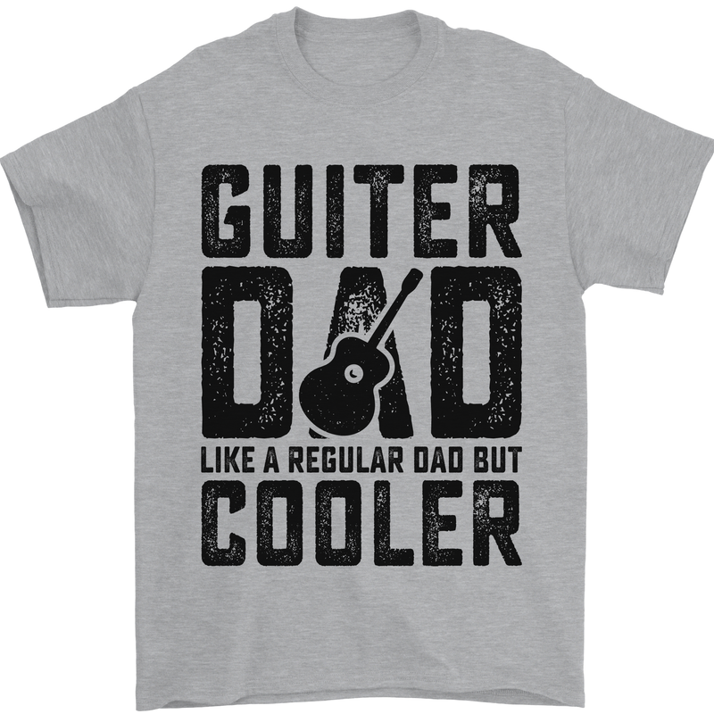 Fathers Day Guitar Dad Like a Normal Dad Mens T-Shirt 100% Cotton Sports Grey