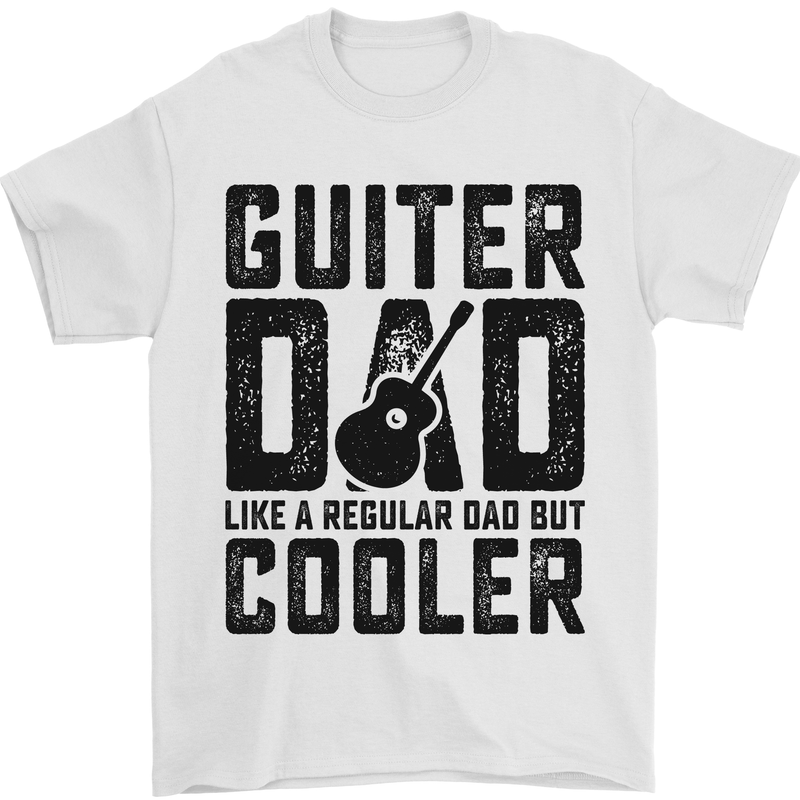 Fathers Day Guitar Dad Like a Normal Dad Mens T-Shirt 100% Cotton White