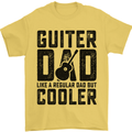 Fathers Day Guitar Dad Like a Normal Dad Mens T-Shirt 100% Cotton Yellow