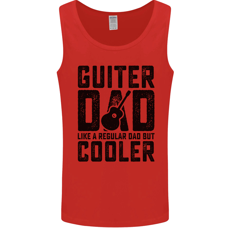 Fathers Day Guitar Dad Like a Normal Dad Mens Vest Tank Top Red