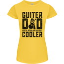 Fathers Day Guitar Dad Like a Normal Dad Womens Petite Cut T-Shirt Yellow