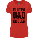 Fathers Day Guitar Dad Like a Normal Dad Womens Wider Cut T-Shirt Red
