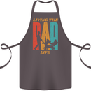Fathers Day Living the Dad Life Twins Funny Cotton Apron 100% Organic Dark Grey