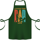 Fathers Day Living the Dad Life Twins Funny Cotton Apron 100% Organic Forest Green