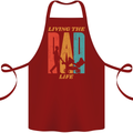 Fathers Day Living the Dad Life Twins Funny Cotton Apron 100% Organic Maroon