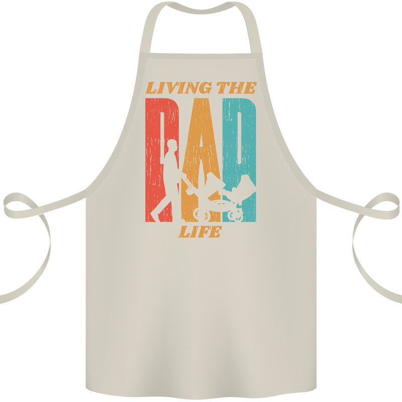 Fathers Day Living the Dad Life Twins Funny Cotton Apron 100% Organic Natural