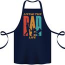 Fathers Day Living the Dad Life Twins Funny Cotton Apron 100% Organic Navy Blue