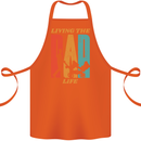Fathers Day Living the Dad Life Twins Funny Cotton Apron 100% Organic Orange