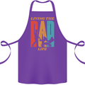 Fathers Day Living the Dad Life Twins Funny Cotton Apron 100% Organic Purple