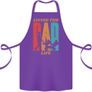 Fathers Day Living the Dad Life Twins Funny Cotton Apron 100% Organic Purple