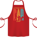 Fathers Day Living the Dad Life Twins Funny Cotton Apron 100% Organic Red