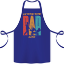 Fathers Day Living the Dad Life Twins Funny Cotton Apron 100% Organic Royal Blue