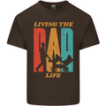 Fathers Day Living the Dad Life Twins Funny Kids T-Shirt Childrens Chocolate