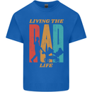 Fathers Day Living the Dad Life Twins Funny Kids T-Shirt Childrens Royal Blue