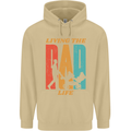Fathers Day Living the Dad Life Twins Funny Mens 80% Cotton Hoodie Sand