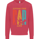 Fathers Day Living the Dad Life Twins Funny Mens Sweatshirt Jumper Heliconia