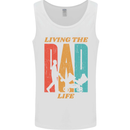Fathers Day Living the Dad Life Twins Funny Mens Vest Tank Top White