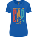 Fathers Day Living the Dad Life Twins Funny Womens Wider Cut T-Shirt Royal Blue