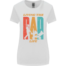 Fathers Day Living the Dad Life Twins Funny Womens Wider Cut T-Shirt White